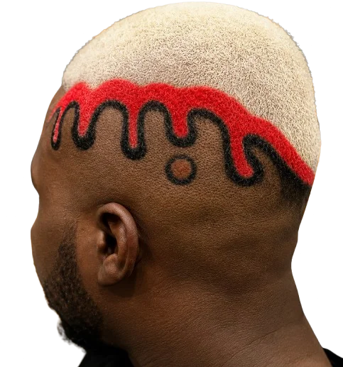 Corte com desenho colorido